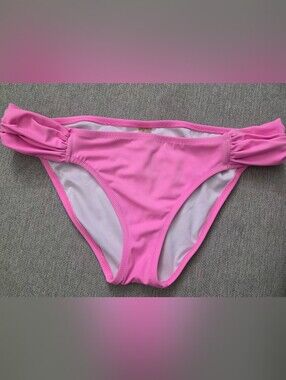 Victoria's Secret Pink Bikini Bottoms | Size Medium | Ruched Side Swim Bottom